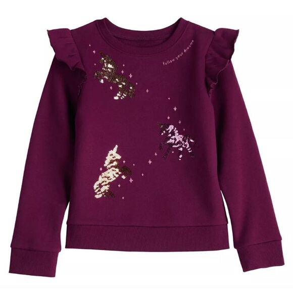 ‎Jumping Beans Ruffle Sleeve Sweatshirt - Picture 2 of 10